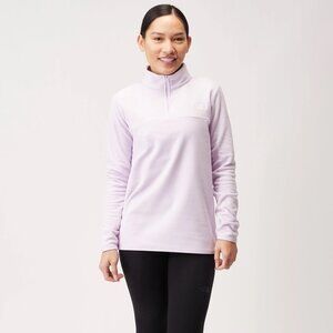 The North Face Women's TKA Glacier Quarter Zip  Fleece Sweater in Lavender Fog